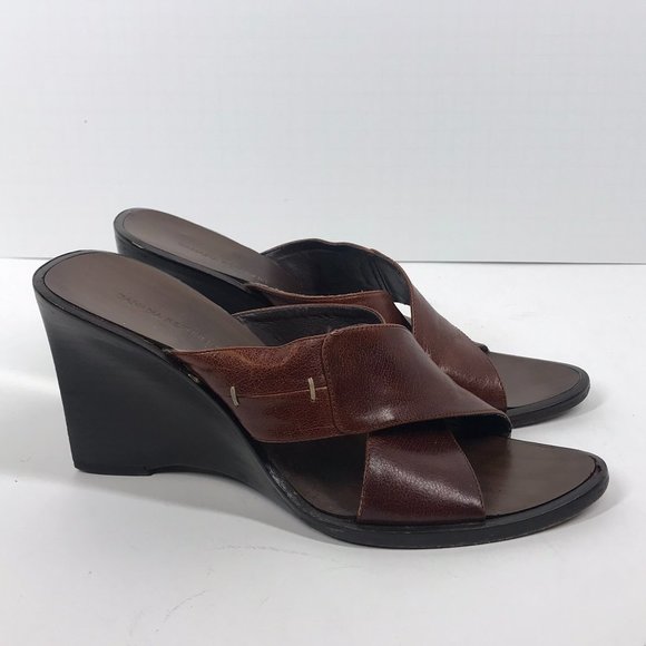 Banana Republic Brown Leather Heeled Sandals - Picture 2 of 8